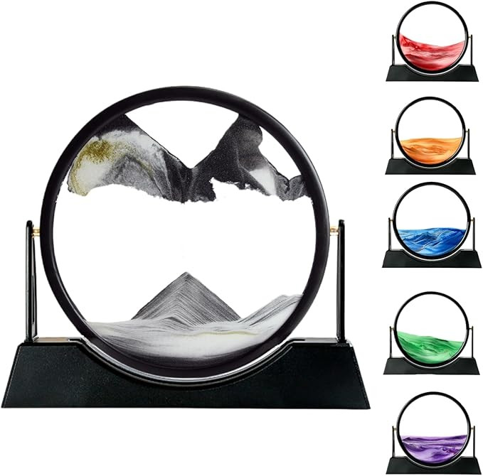 ZSDSZDZY Moving Sand Art Picture Liquid Motion, 3D Quicksand Décor, Deep Sea Sandscapes with Dis... | Amazon (US)