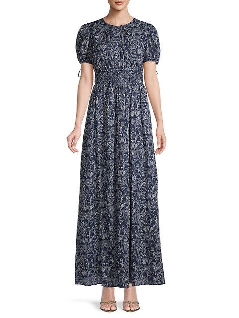 Smocked-Waist Print Maxi Dress | Saks Fifth Avenue OFF 5TH