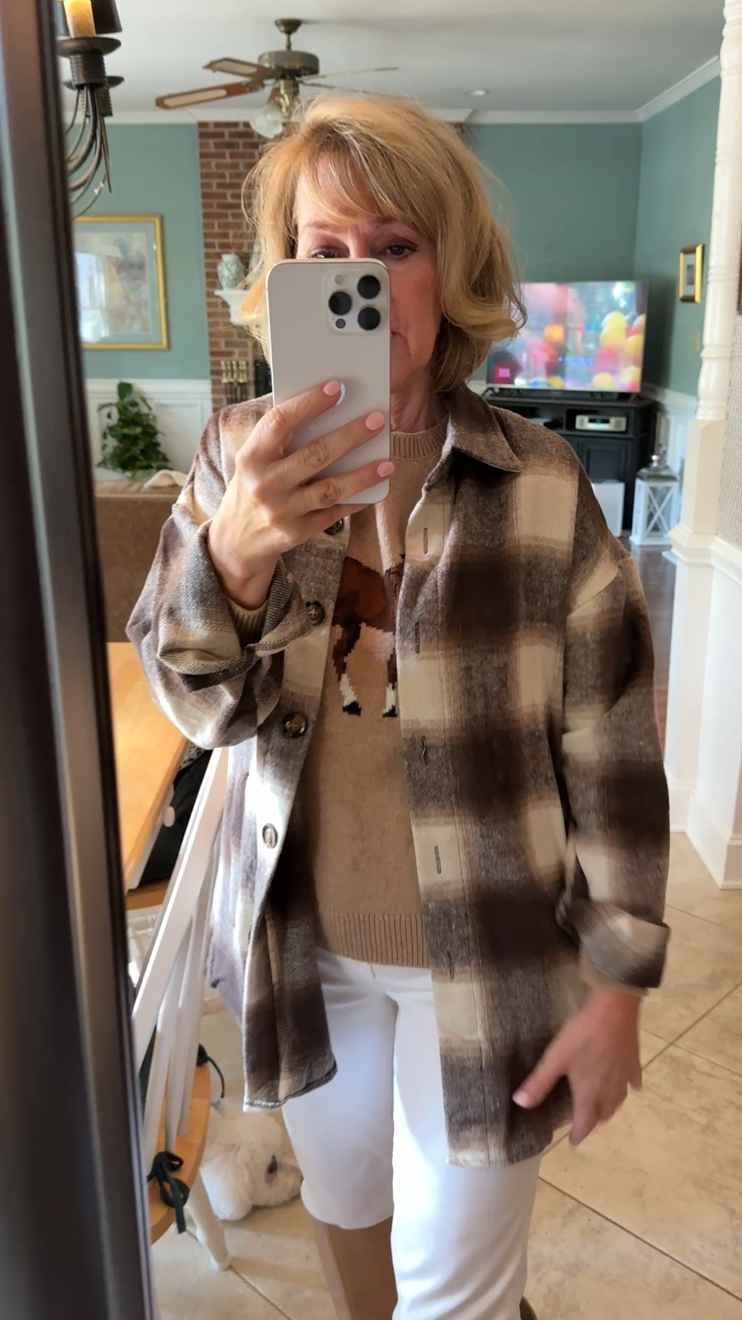 Amazon shacket is unbelievably cozy and thick. Has pockets and is so versatile! Also
On sale!!! 

#LTKSeasonal #LTKOver40 #LTKSaleAlert