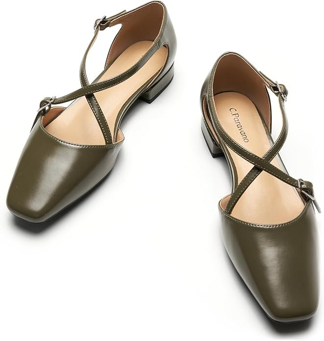 C.Paravano Sandals for Women | Women Flats Dress Shoes | Mary Jane for Women | Flats Shoes Women ... | Amazon (US)