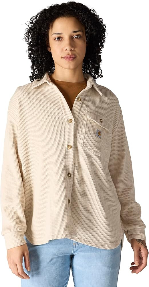 Carhartt Women's Oversized-fit Heavyweight Waffle Knit Shirt | Amazon (US)