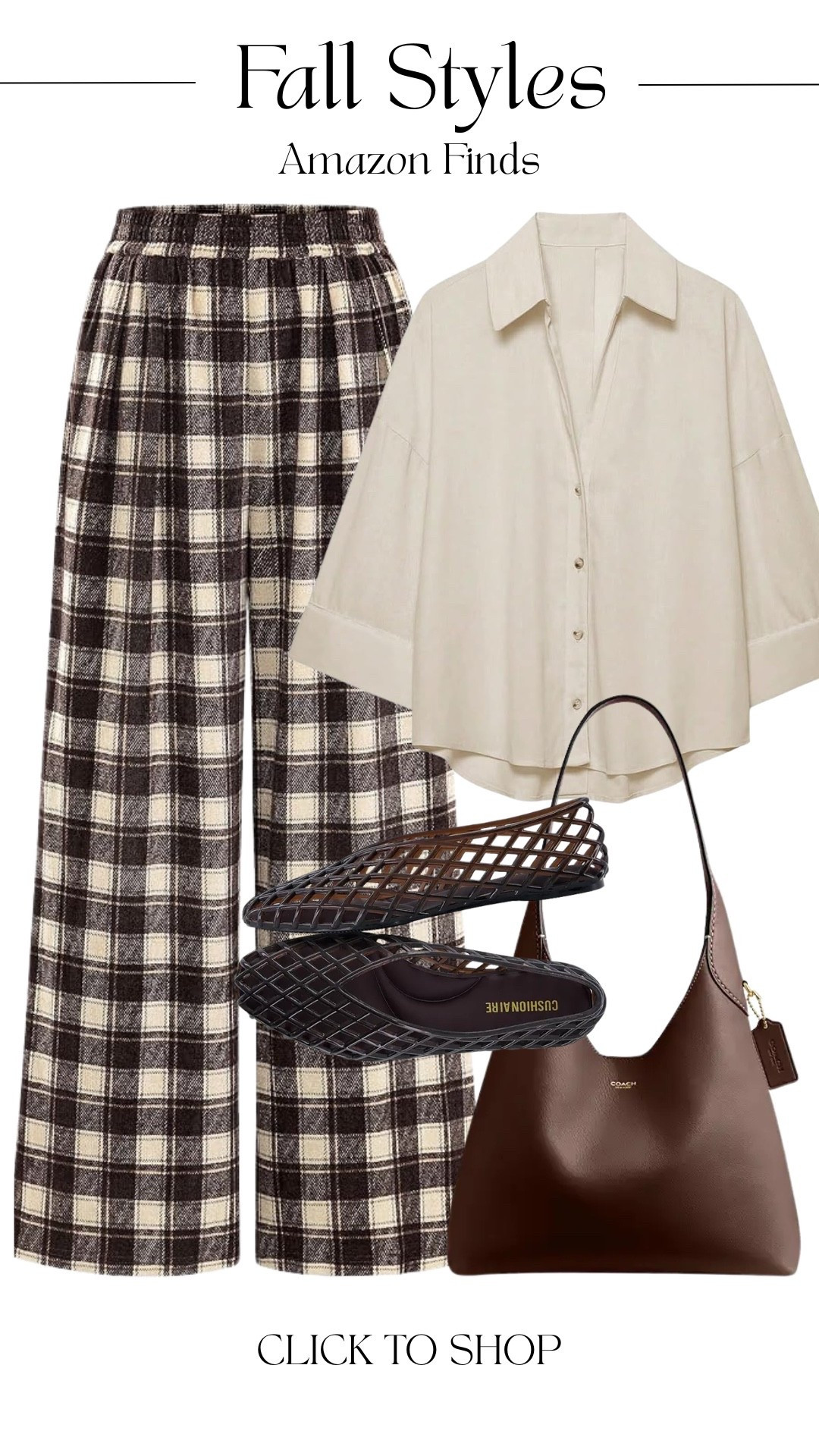 Fall neutrals I’ll be wearing on repeat. 🤎 Plaid, soft layers, and rich brown accessories are such an easy combo for the season.

Amazon fashion, fall style, neutral outfits, plaid pants, everyday outfits, effortless style, Amazon finds, fall wardrobe

#LTKdayinmylife #LTKgrwm #LTKootd