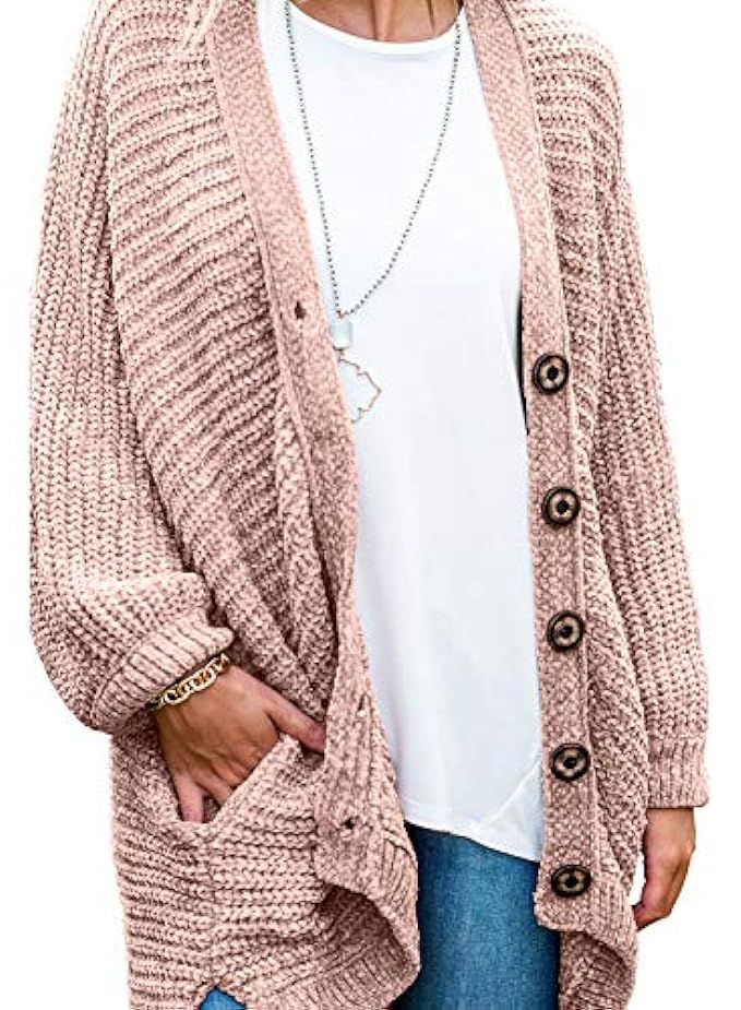 Dearlove Women's Oversized Long Sleeve Open Front Knit Cardigan Sweater with Pocket S-XXL | Amazon (US)