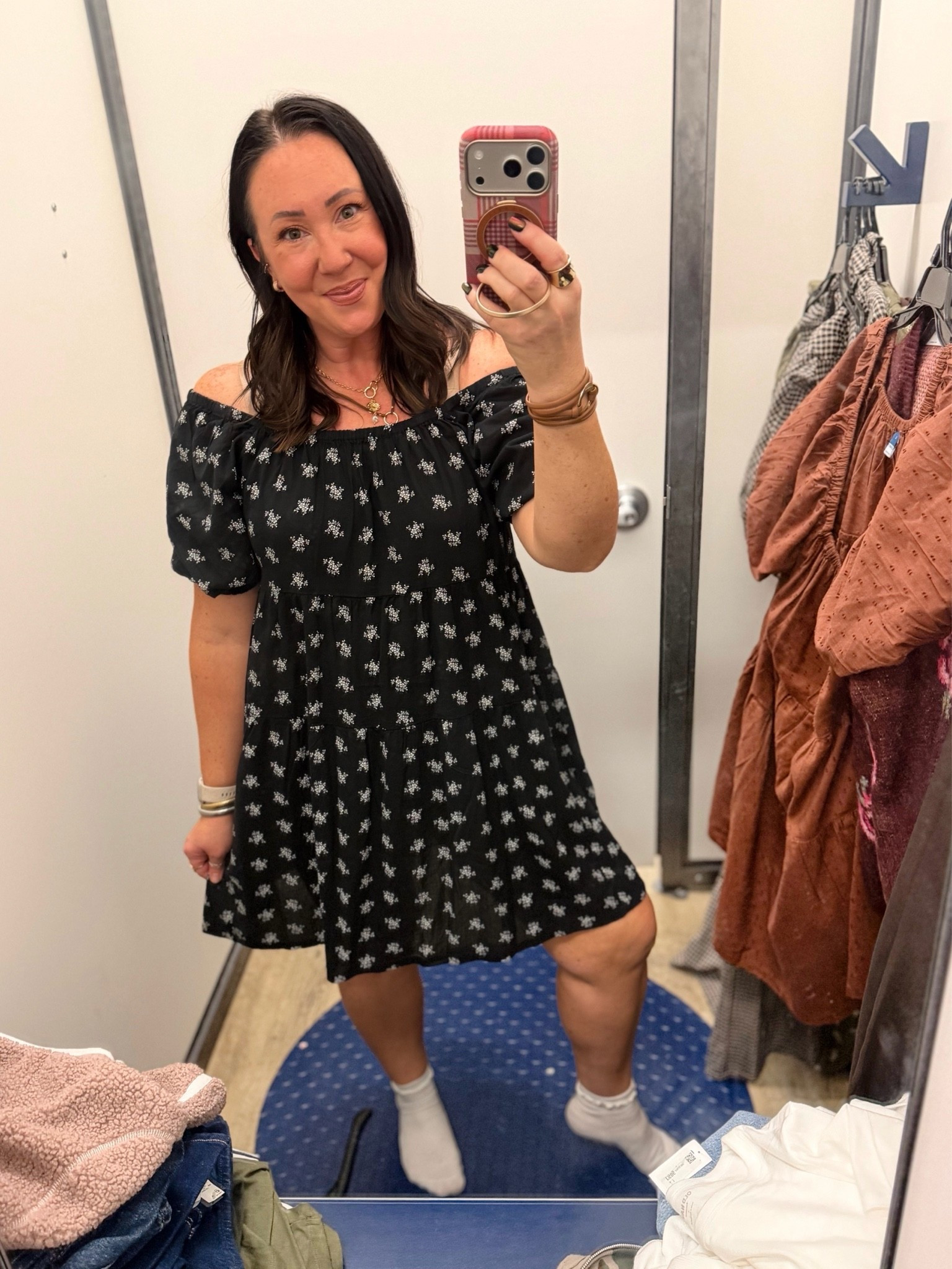 New puff sleeve mini dress!  Can be worn off the shoulders! Wearing a large. Super cute dress for fall!

#LTKOver40 #LTKSeasonal #LTKMidsize