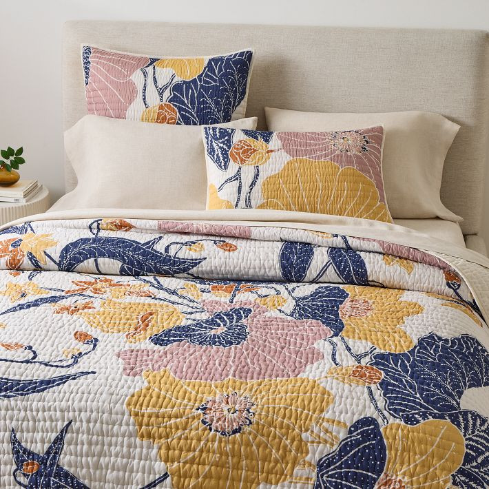 Poppy Floral Stitch Quilt & Shams | West Elm (US)