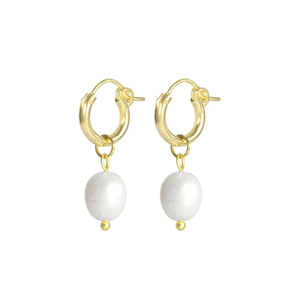 Pearl Hoops | Katie Dean Jewelry