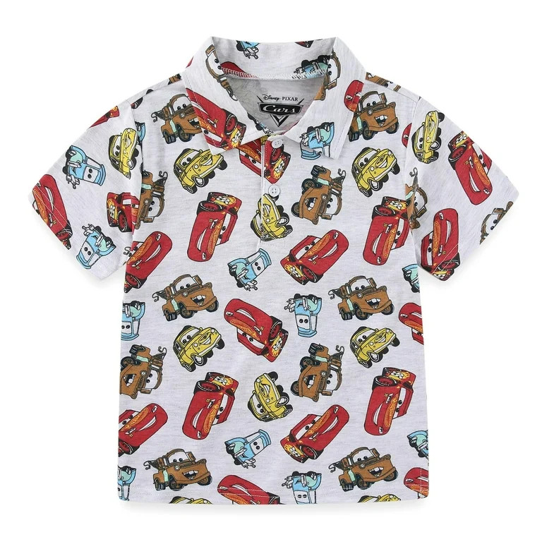 Disney Cars Boys Short Sleeve Polo Shirt (Boys), Sizes 2T-7 | Walmart (US)