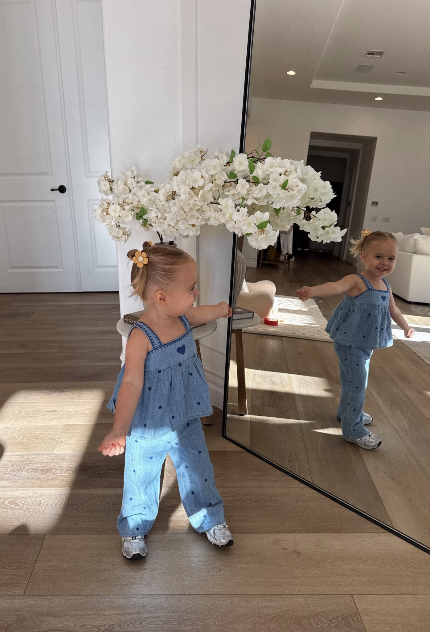 Margaux’s outfit of the day. She’s wearing a size 2T