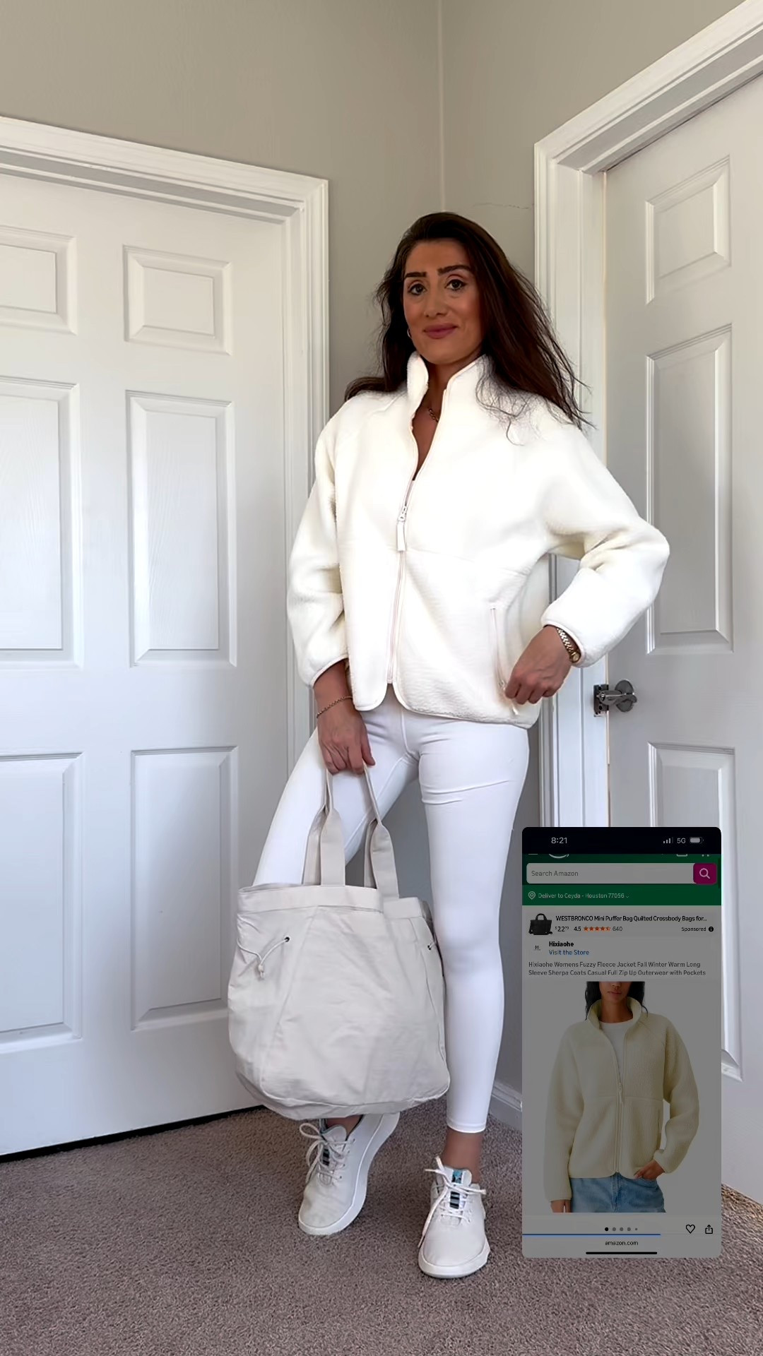  Cozy neutrals kind of day 🩶
Both of these Amazon finds instantly became my go-to this season soft, minimal, and so easy to style for casual days.

✨ Look 1: This fleece zip jacket feels like a warm hug! Perfect for errands, travel days, or cozy coffee runs. Love how it pairs with white leggings for a clean, sporty vibe.
✨ Look 2: The chunky knit cardigan is that classic, effortless piece every wardrobe needs. Super soft, oversized fit, and looks so cute with jeans or layered over dresses.

☁️ Both pieces are from @hixiaohe on Amazon — comfy, affordable, and perfect for fall-winter layering.


#LTKgrwm #LTKGiftGuide #LTKCyberWeek