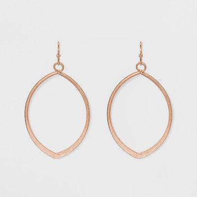 Metal Cut Out Teardrop Hoop Earrings - Universal Thread™ | Target