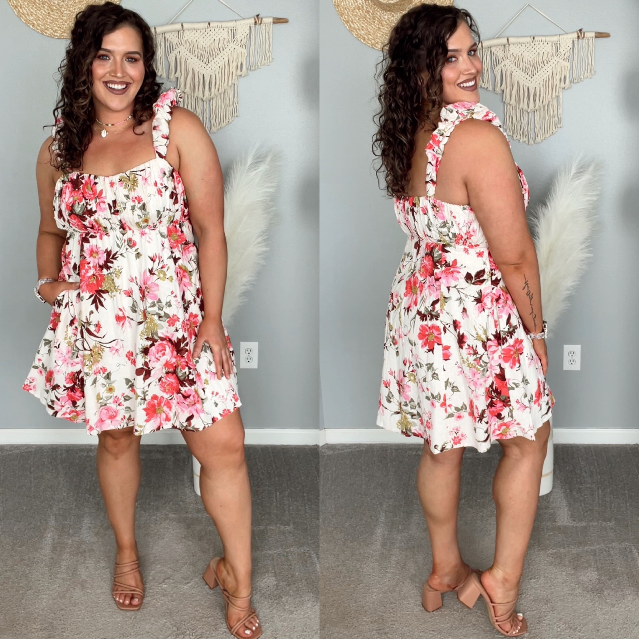 Midsize summer mini dress 👗☀️ 
Comes in lengths: petite, regular & tall
Size L regular // 5’7” 
Use code: AFSHORTS to save on your order! 
#midsizeoutfits #ootd #summerstyle #dresses #minidress #sundress #summerdress #heels #vacationoutfits #resortwear #floraldress #winerydress #babyshowerdress 

#LTKSeasonal #LTKstyletip #LTKcurves