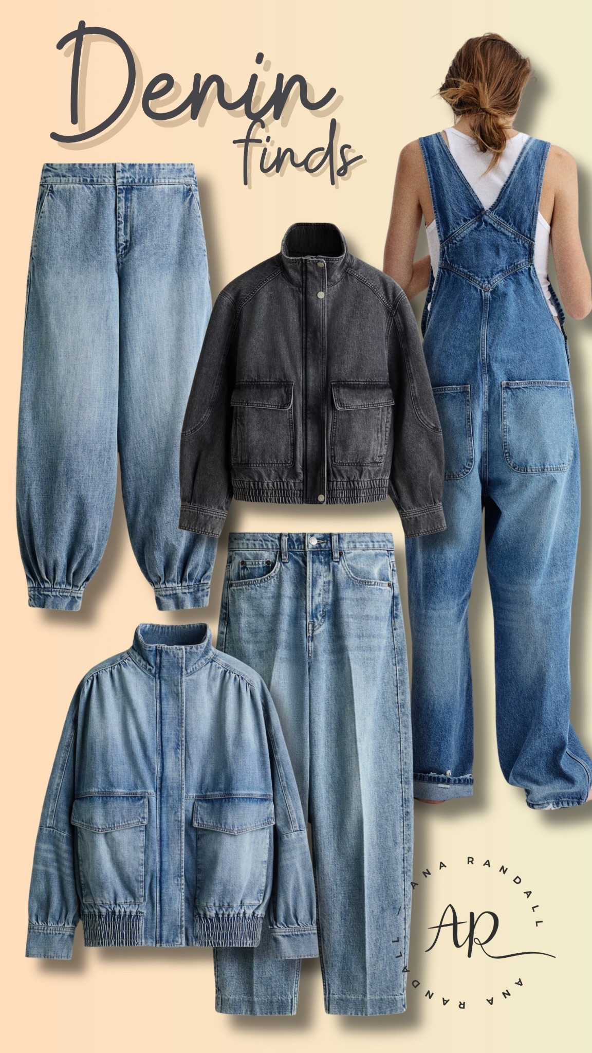 Denim finds I’m loving lately 💙

These are the kinds of denim pieces I love recommending to my mom friends because they make everyday outfits feel easy but still put together. As a mama of three, I’m always reaching for simple pieces that work for real life — school drop‑offs, errands, and busy days with the girls.

Pieces in this collage:
• denim overalls
• light wash wide‑leg jeans
• denim jogger pants
• denim midi skirt
• cropped black denim jacket
• denim utility jacket

Everything is linked on my LTK for you 🤍

XOXO,
Ana Randall 💗

#LTKootd #LTKmomlife #LTKOver40