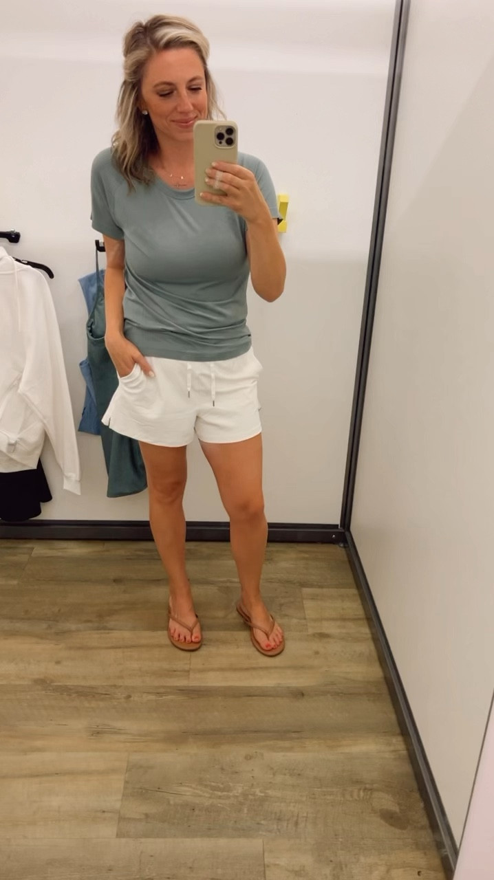 Love this look. Wearing a small in the shorts but needed a medium. Wearing a large in the tee but wanted a medium. 🤍

#LTKFitness #LTKSummerSales #LTKSaleAlert