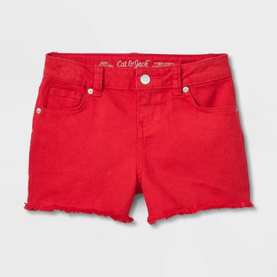 Girls' Jean Shorts - Cat & Jack™ Red | Target