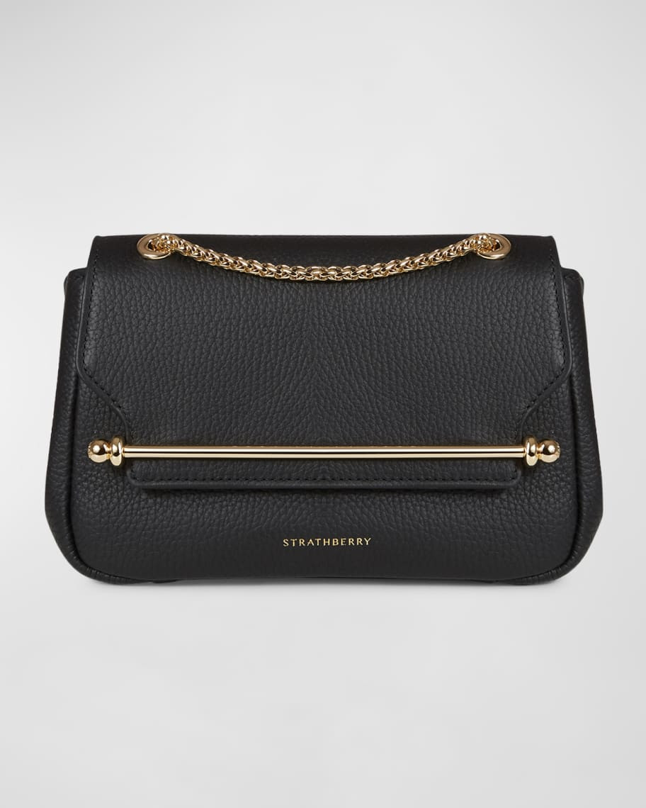 East-West Flap Leather Chain Shoulder Bag | Neiman Marcus