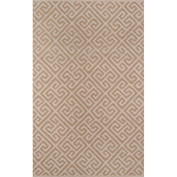 Palm Beach Geometric Handmade Flatweave Brown Indoor / Outdoor Area Rug | Wayfair North America