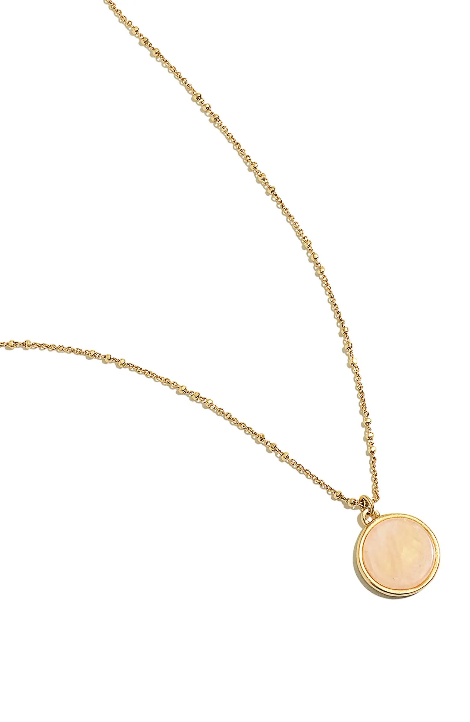 Madewell Alta Cabachon Pendant Necklace | Nordstrom | Nordstrom