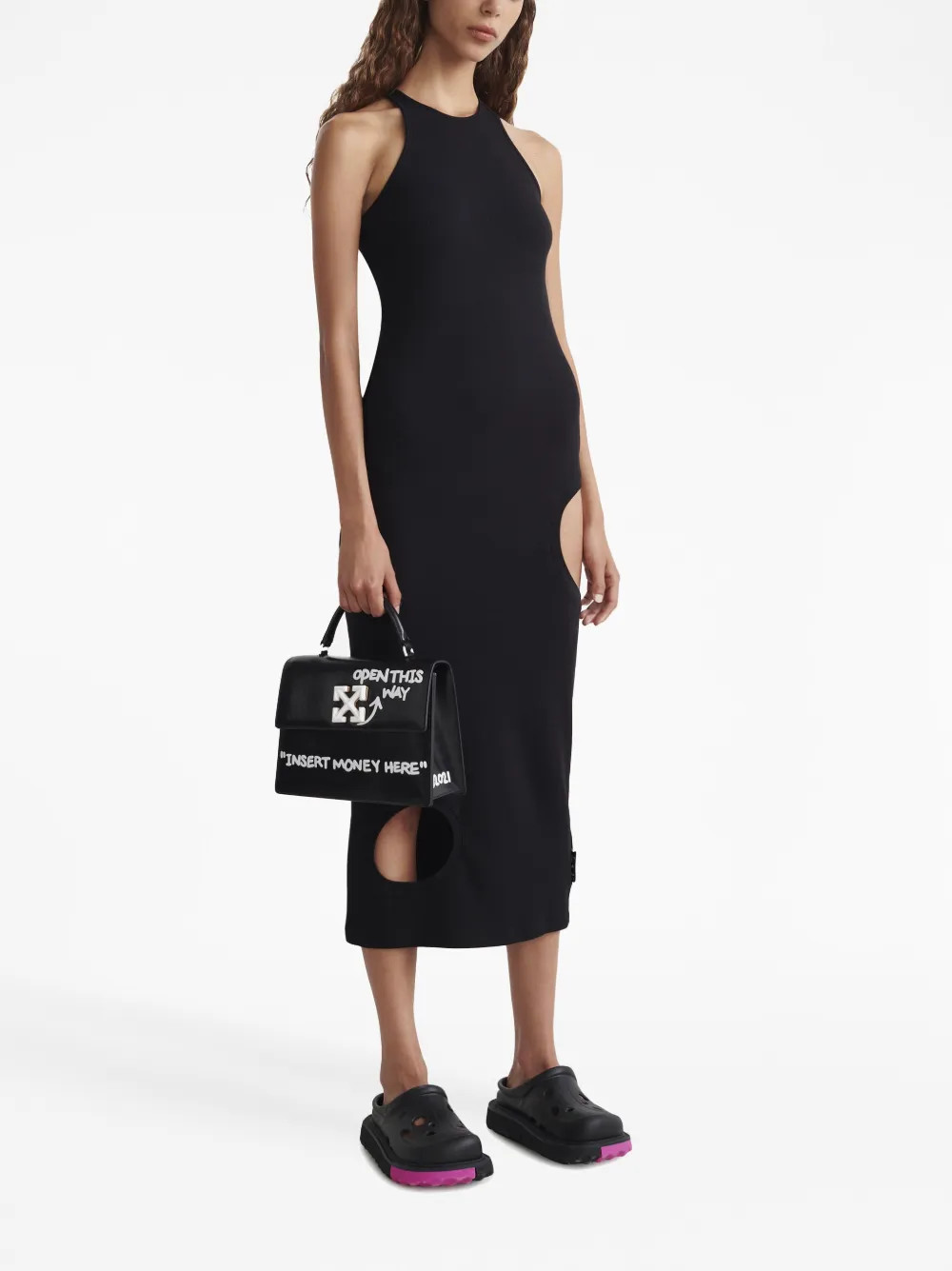 Jitney 1.4 slogan-print top-handle bag | Farfetch Global