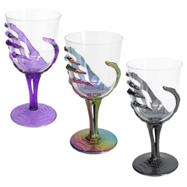 Halloween Skeleton Hand Plastic Goblets - Creepy Drinkware for Spooky Parties and Events - Walmar... | Walmart (US)