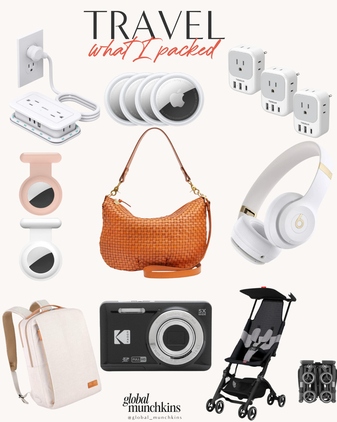 What I Packed for our trip to Europe ✈️🧳
Here are the travel items that made our international journey so much easier — from keeping us organized to making the flight more comfortable:
✔️ Our go-to stroller (lightweight + easy to fold!)
✔️ My Nordace backpack — fits everything without feeling bulky
✔️ Travel power strip + euro plug adapters (a must!)
✔️ AirTags on all the important things
✔️ My new Moyen Messenger purse —  perfect for travel and going from day to night effortlessly
✔️ Beats headphones to tune out the plane noise
✔️ Kodak camera for capturing the little moments
Everything’s linked for easy travel prep! 

 #LTKOver40 #LTKTravel