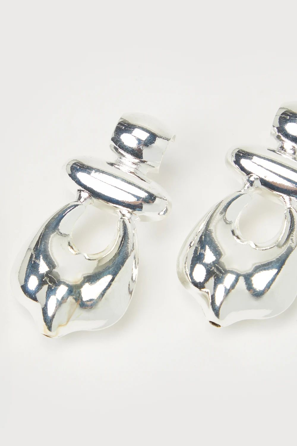 Unforgettable Aura Silver Chunky Door Knocker Earrings | Lulus (US)