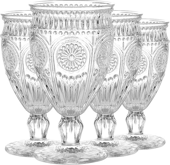 Darlion Goblets, Water Glasses, Goblet Glasses, Water Goblets 12oz | Dishwasher Safe, Food-Grade ... | Amazon (US)