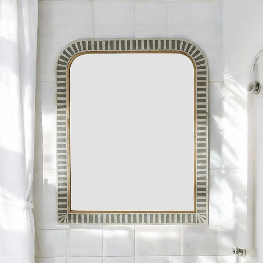 Bone Inlay Mirror , Waterfall Bone Inlay Mirror, Wall Decor Mirror Camel Bone Bone Inlay Mirror C... | Etsy (US)