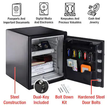 SentrySafe 1.2-cu ft Fireproof and Waterproof Home Safe with Electronic/Keypad Lock | Lowe's