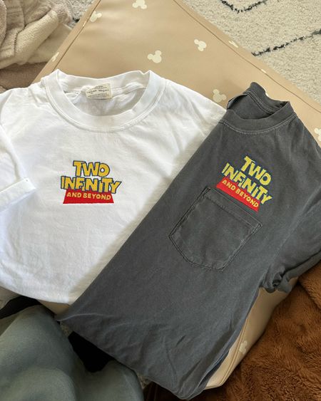 Alex and I’s tees for Ollie’s party! LOVE that they are embroidered! Seller was so kind and got them to us super fast! He’s based in Ohio too 🙌🏼

Custom tees, two infinity and beyond, embroidered shirts, embroidery, personalized t-shirts 

#LTKfamily