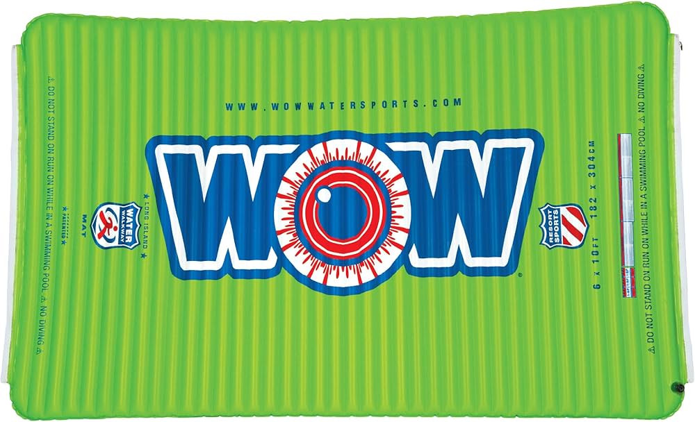 Wow Sports - Inflatable Green Water Mat - Pool Float Water Walkway - Fun Lake Accessory for Kids ... | Amazon (US)