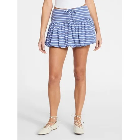 No Boundaries Bubble Hem Knit Skort, Women's XXS-XXL | Walmart (US)
