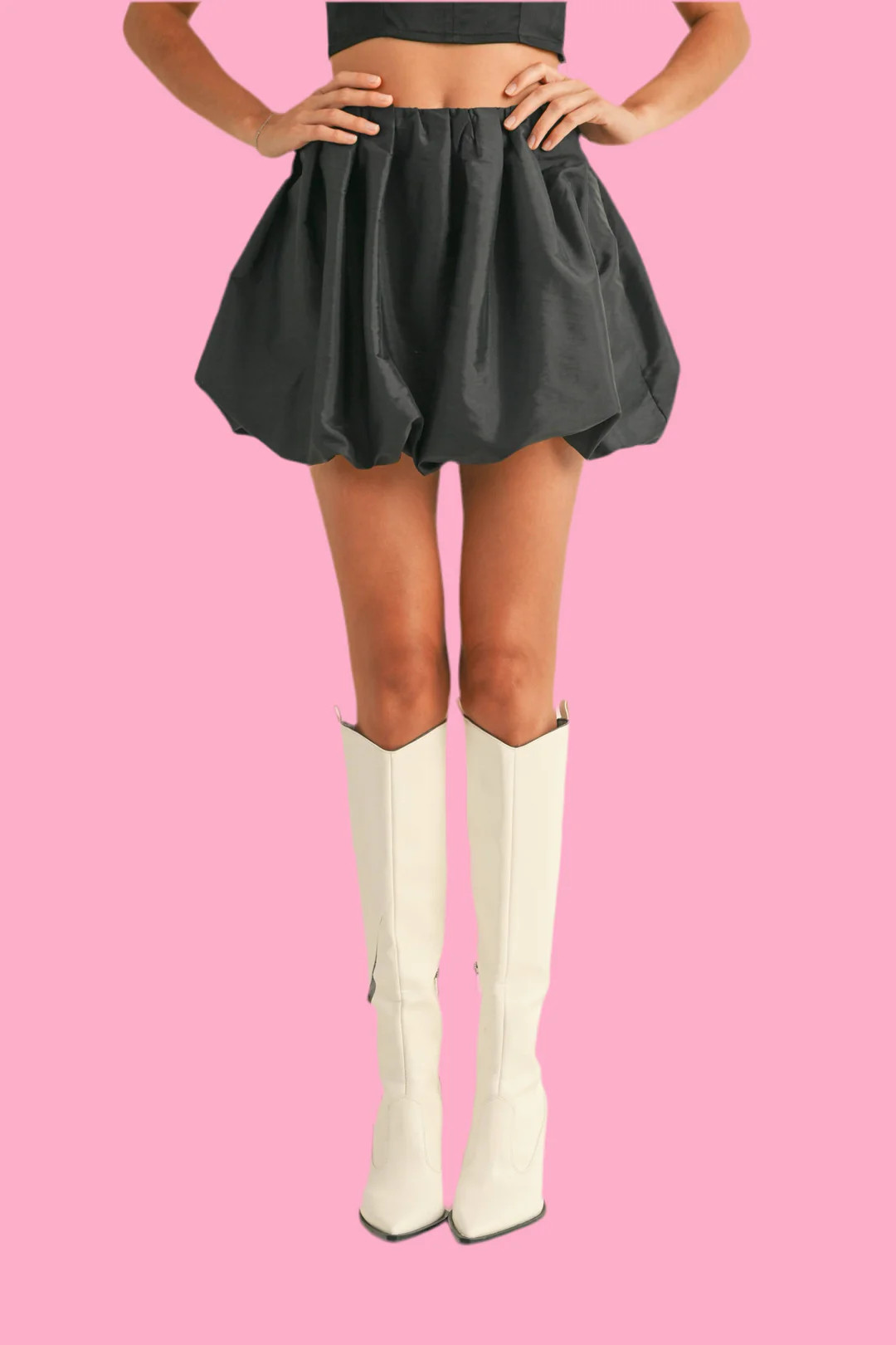 METALLIC BALLON MINI SKORT | Teggy French