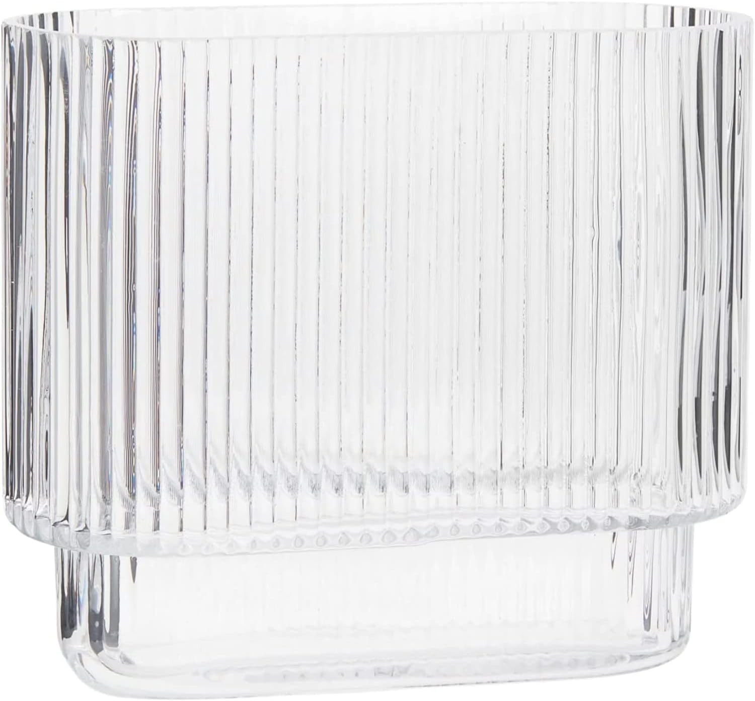 SERIZE Clear Glass Vase, Flower Vase for Centerpieces, Ribbed Vase, Tall Vase, Large Glass Vase, ... | Amazon (US)
