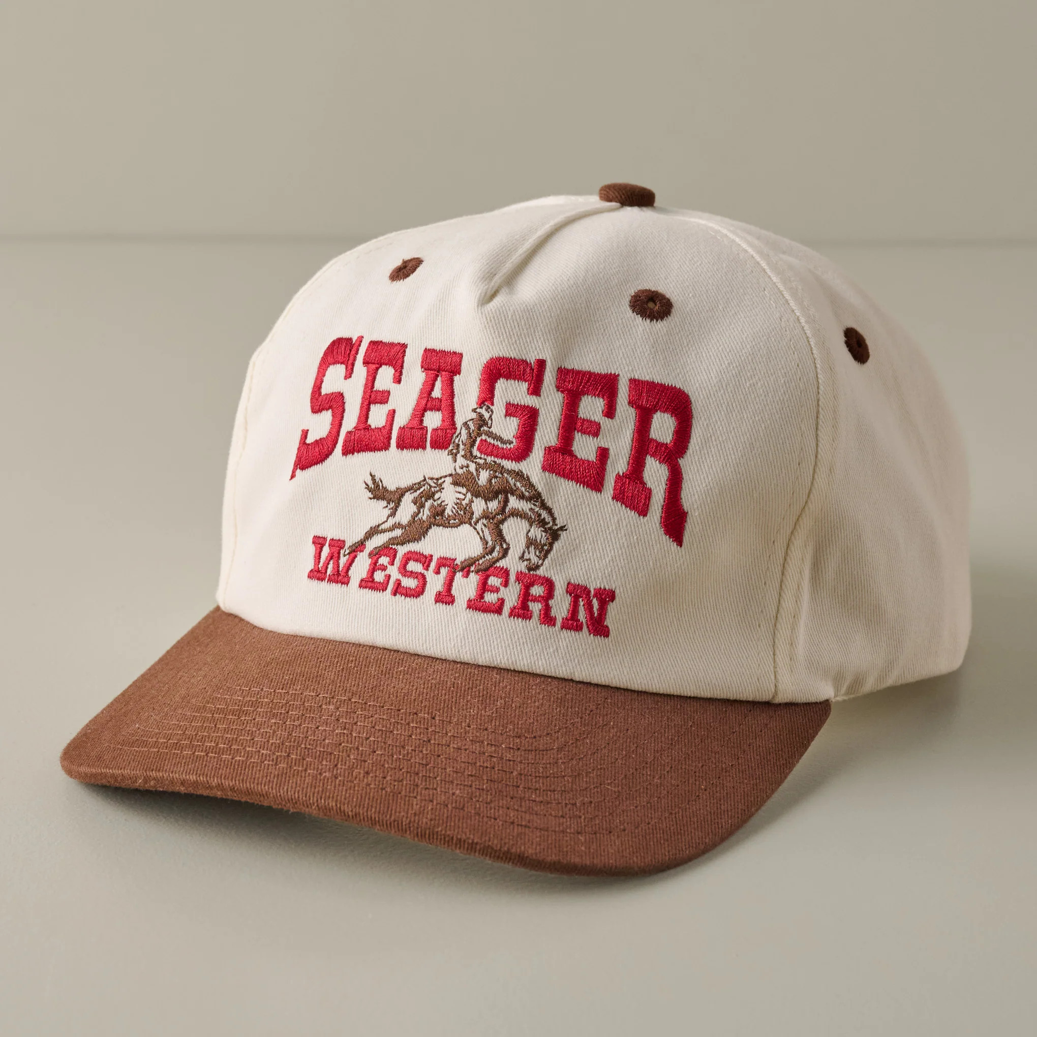 Rodeo Snapback Cream and Brown Hat | Magnolia