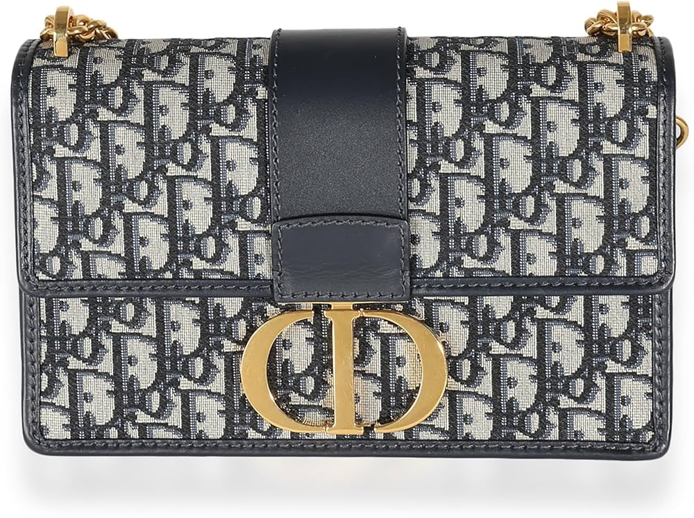 Amazon.com: Dior, Pre-Loved Navy Oblique Jacquard 30 Montaigne Chain Bag, Beige, Blue : Amazon Lu... | Amazon (US)
