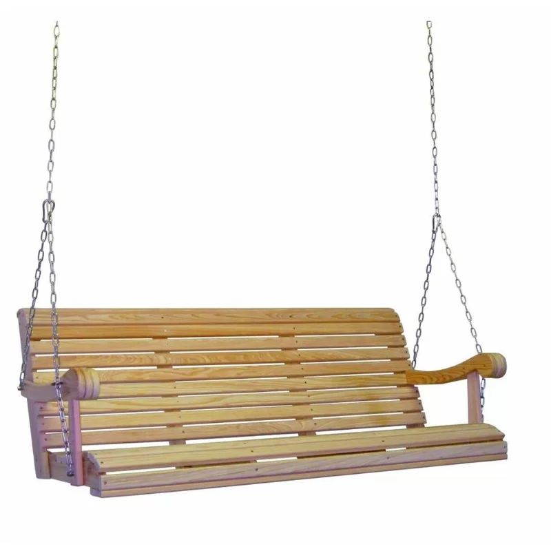 Gelantipy 3 Person Cypress Wood Porch Swing | Wayfair North America