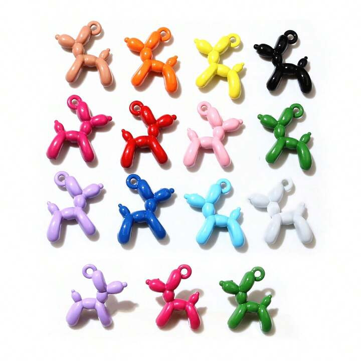 10pcs 19x14mm 3D Enamel Balloon Dog Charms Pendant DIY Jewelry Making Findings Accessories For Ke... | SHEIN