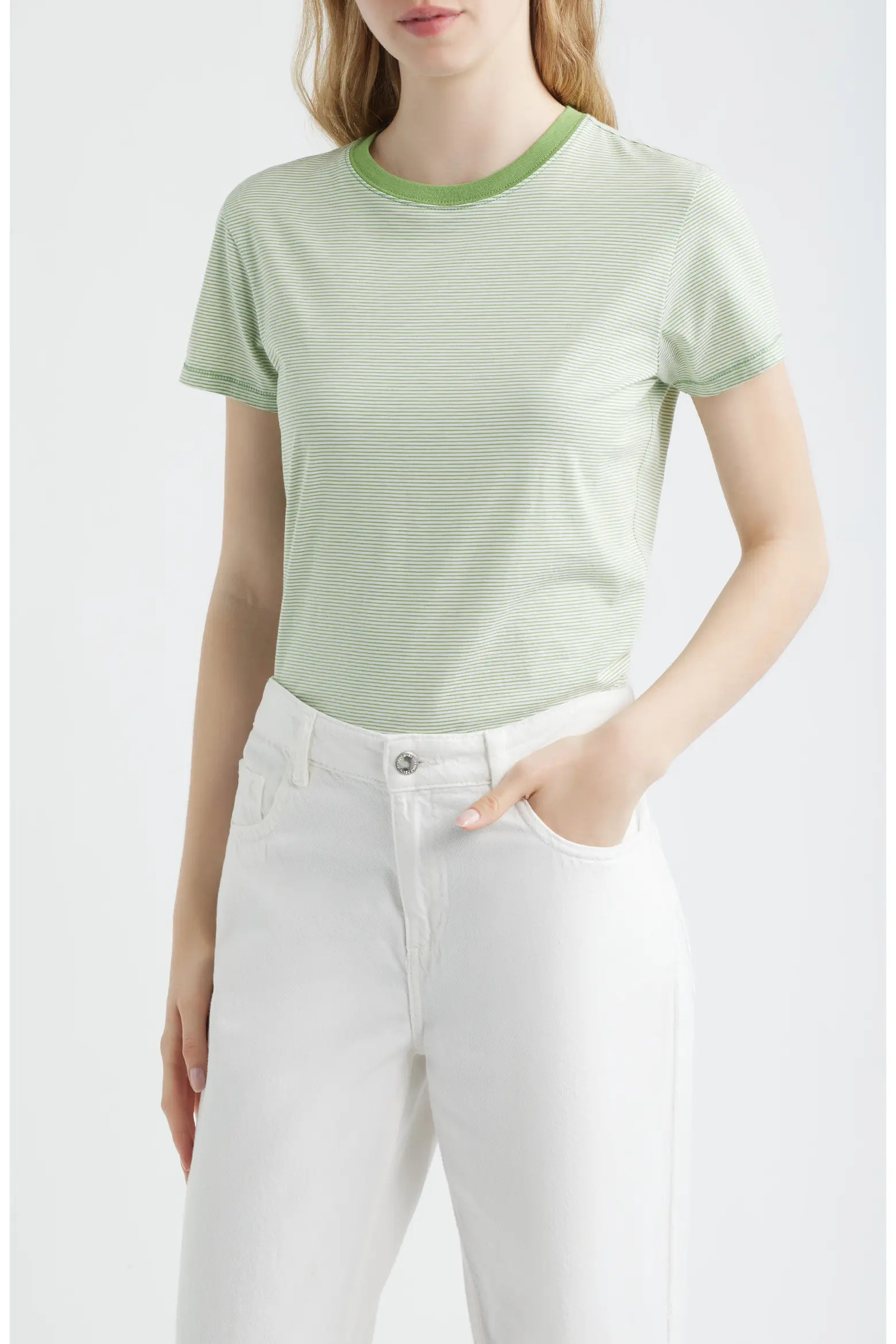 FRAME The Stripe Cotton Baby Tee (Women) | Nordstrom | Nordstrom