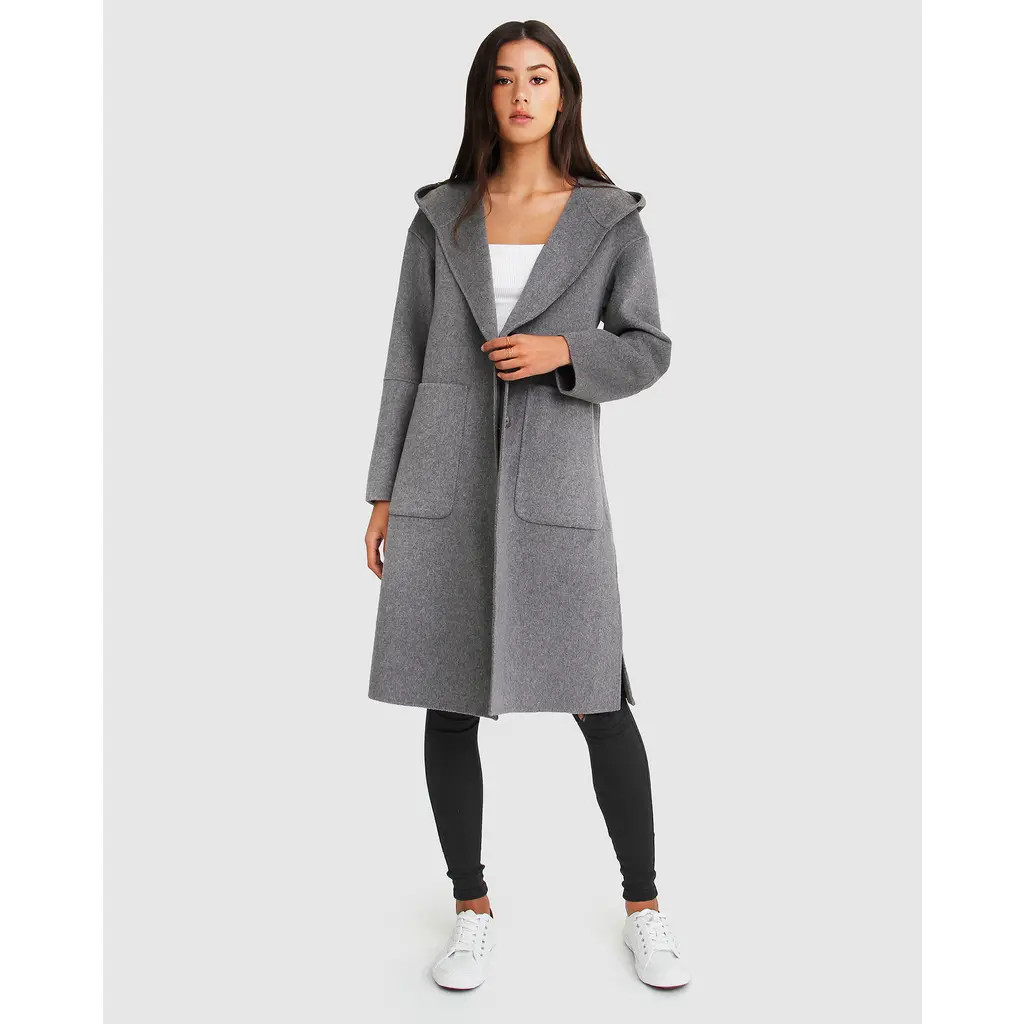 Belle & Bloom Walk This Way Wool Blend Oversized Coat in Dark Grey at Nordstrom, Size X-Large | Nordstrom