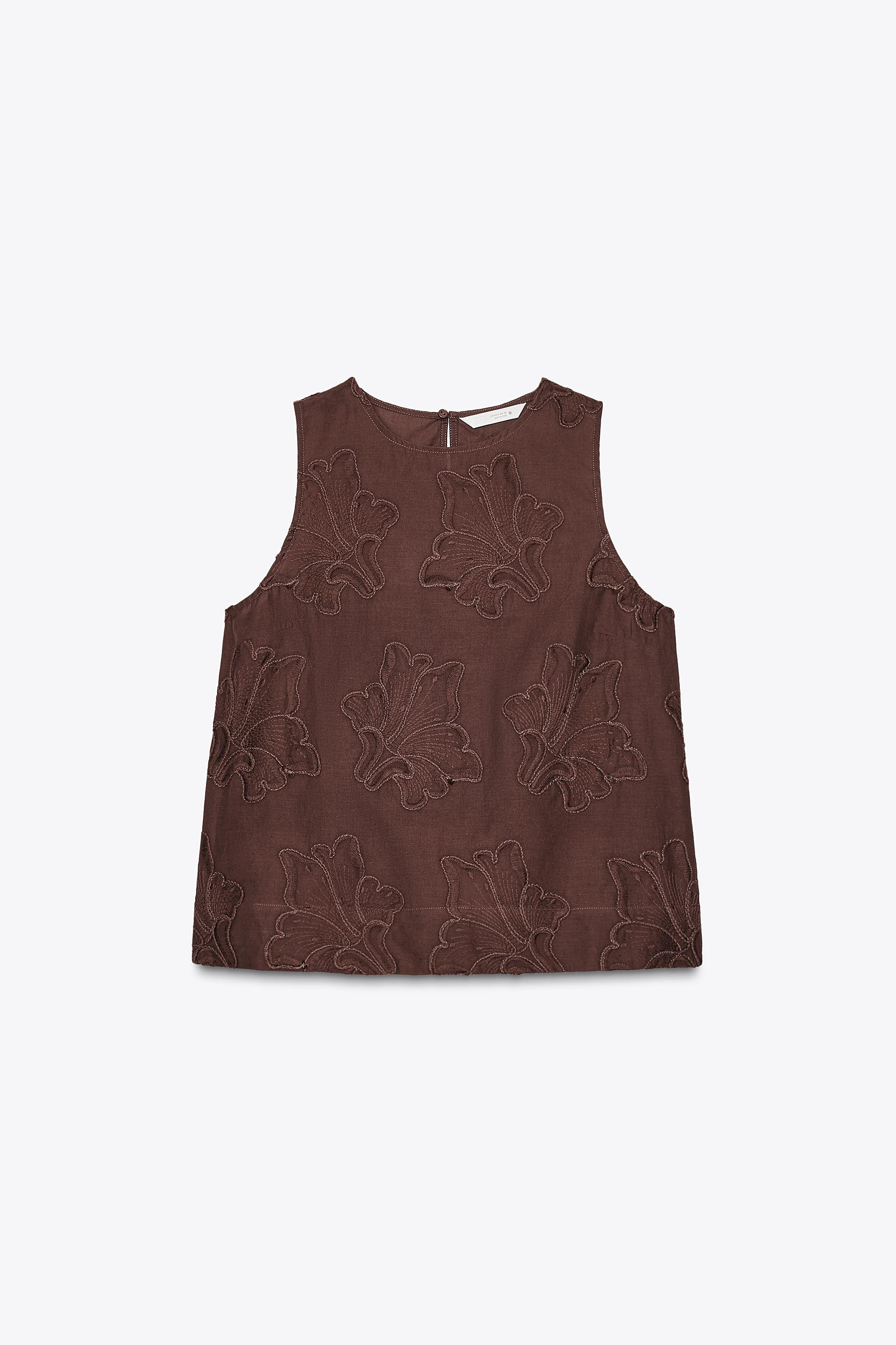 ZW COLLECTION EMBROIDERED TOP | Zara US