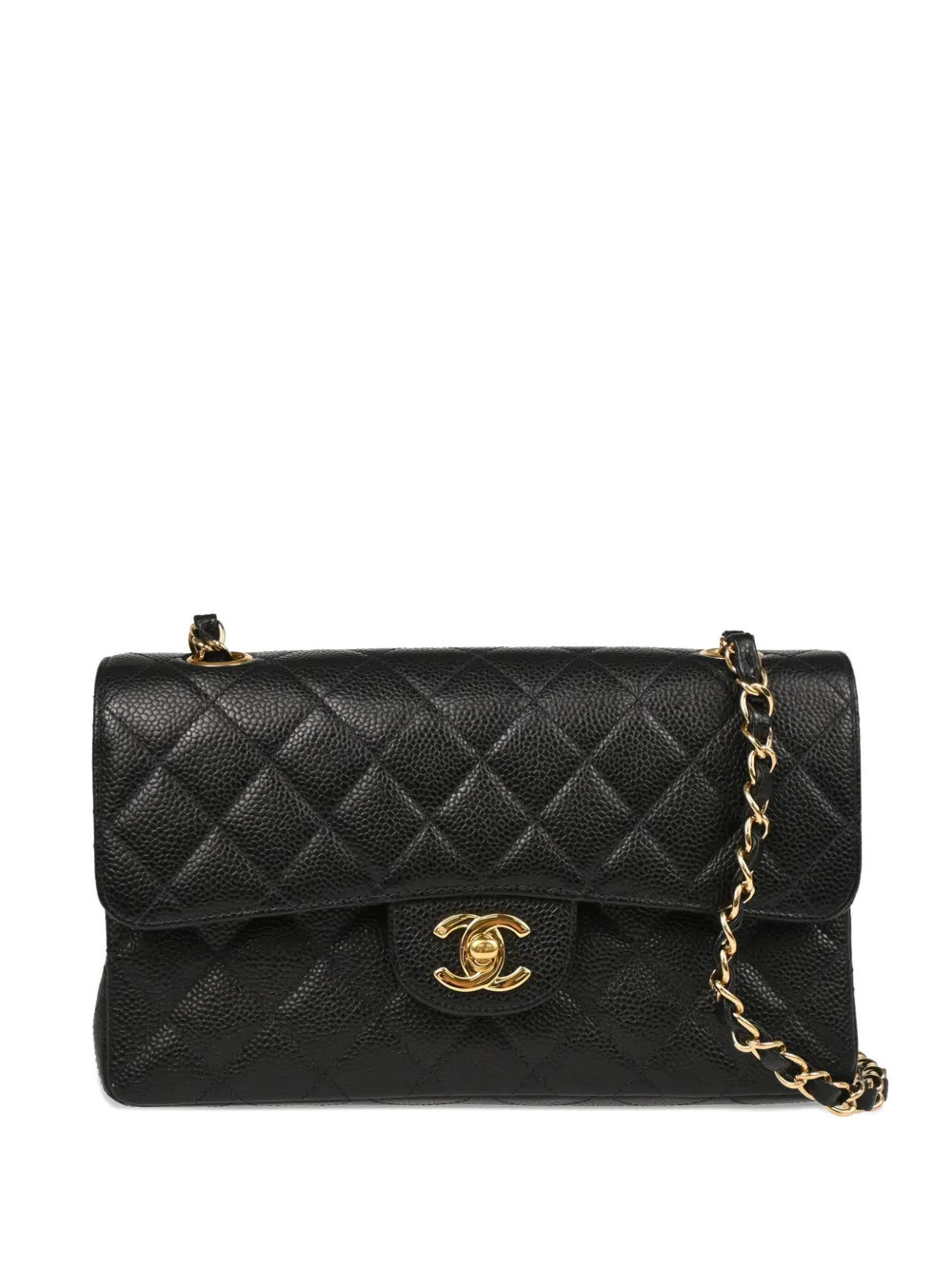 CHANEL Pre-Owned 2002 small Classic Double Flap bag - Black | Farfetch Global