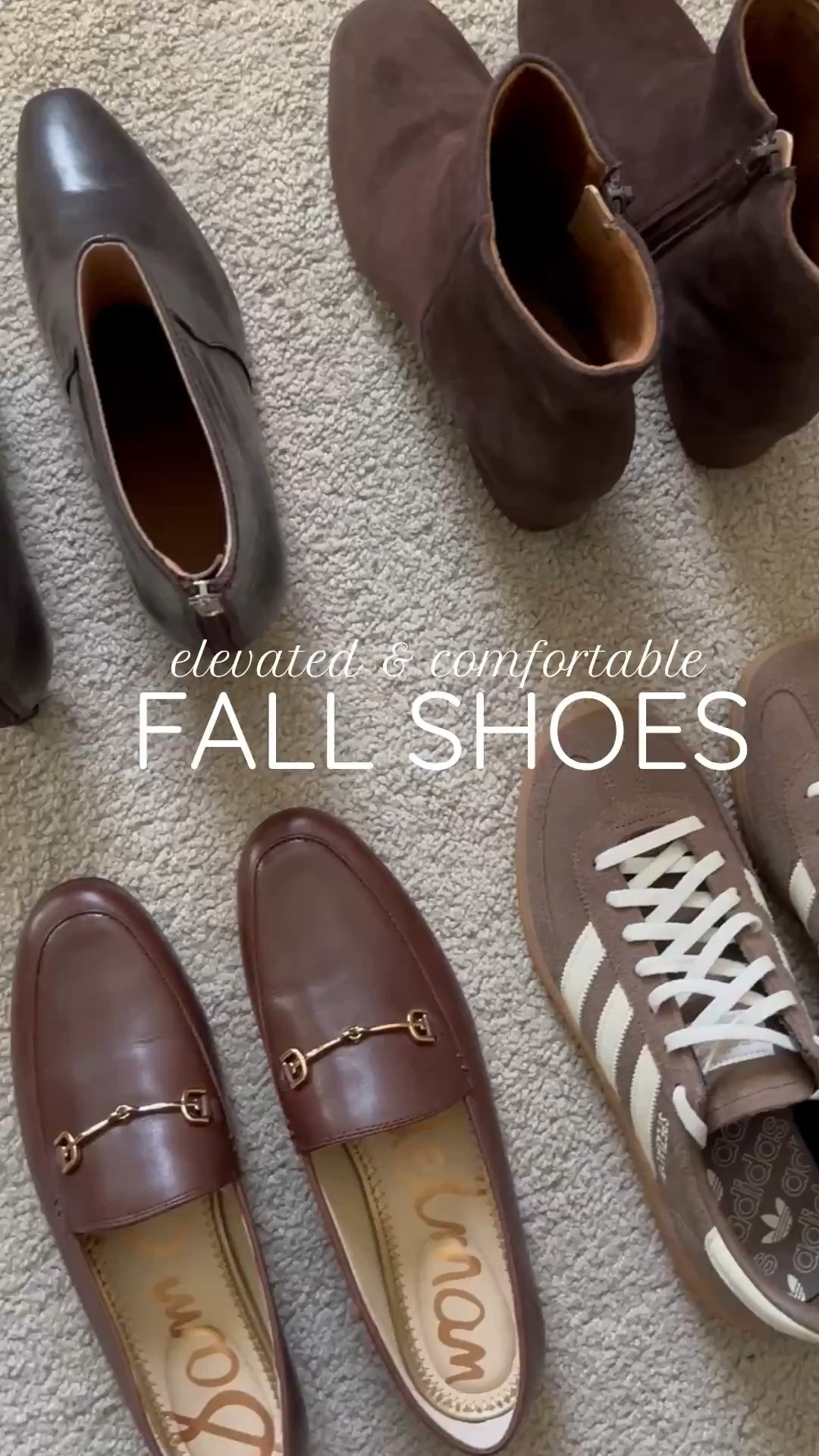 Elevated AND comfortable fall shoe favorites

1. Comfy low -heeled boots for the office/dressy occasions etc (recommend jcrew or Madewell boots ) 
2. Blondo Waterproof boots - comfy block heel. For more casual style 
3. Buttery soft flats - elevated leather flat - perfect for the office too. Structured bottom (also linked another fave with arch support)
4. The comfiest loafers 
5. Elevated lifestyle sneaker that is super light and comfy + has arch support 
6. Neutral Uggs - all colors fully stocked (but these always sell out later!) 



#LTKShoeCrush #LTKSeasonal