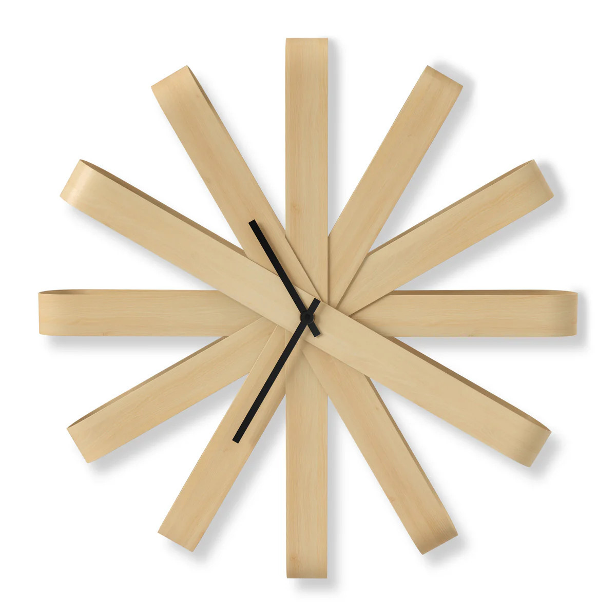 Ribbonwood Wall Clock - Modern Wooden Clock | Umbra | Umbra
