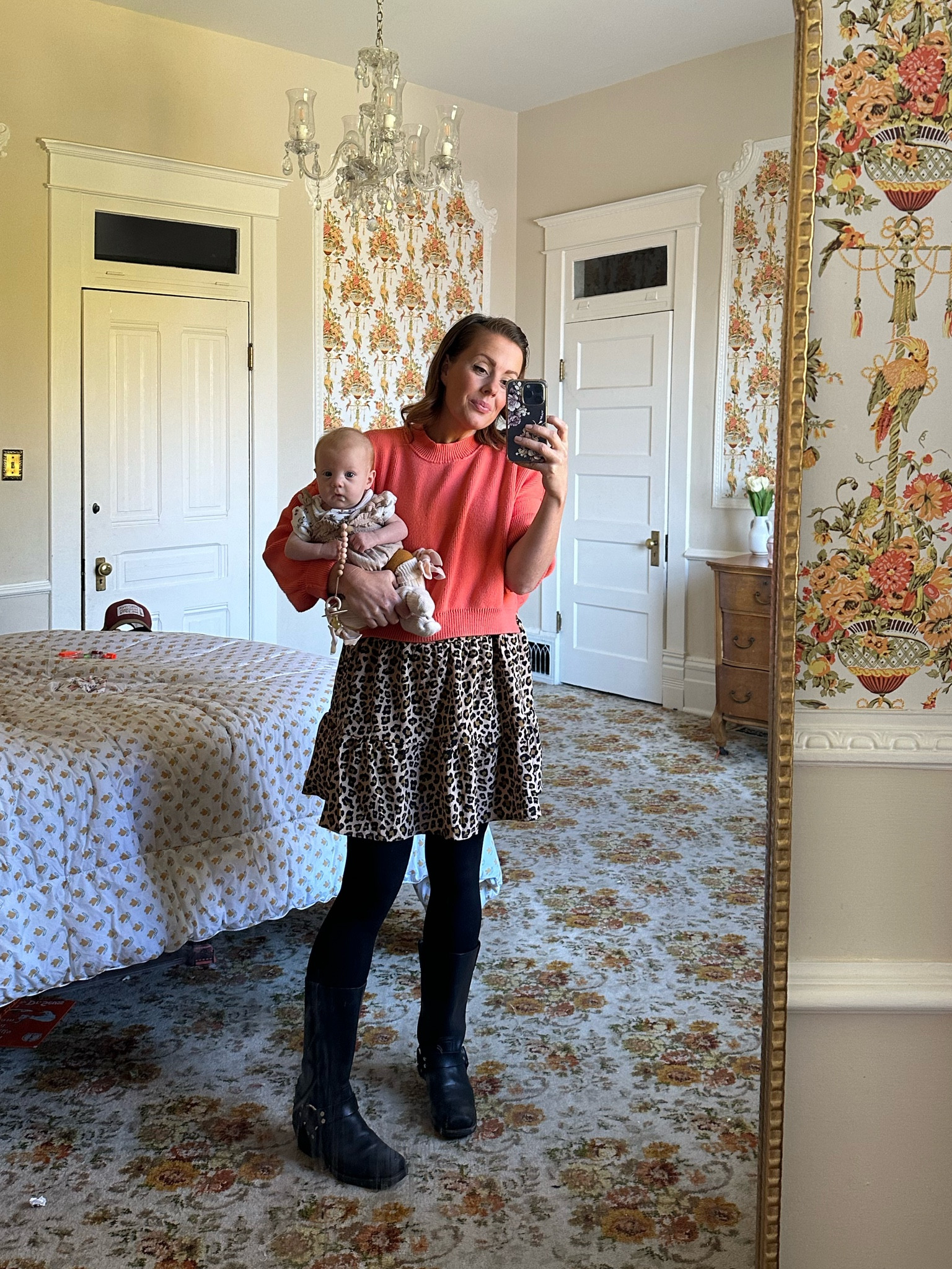 Oh my this leopard print dress is perfect for layering! 😍 the dress is $15 wearing a small, the sweater is $25  wearing a small 🧡❤️

#LTKsalealert #LTKSeasonal #LTKGiftGuide