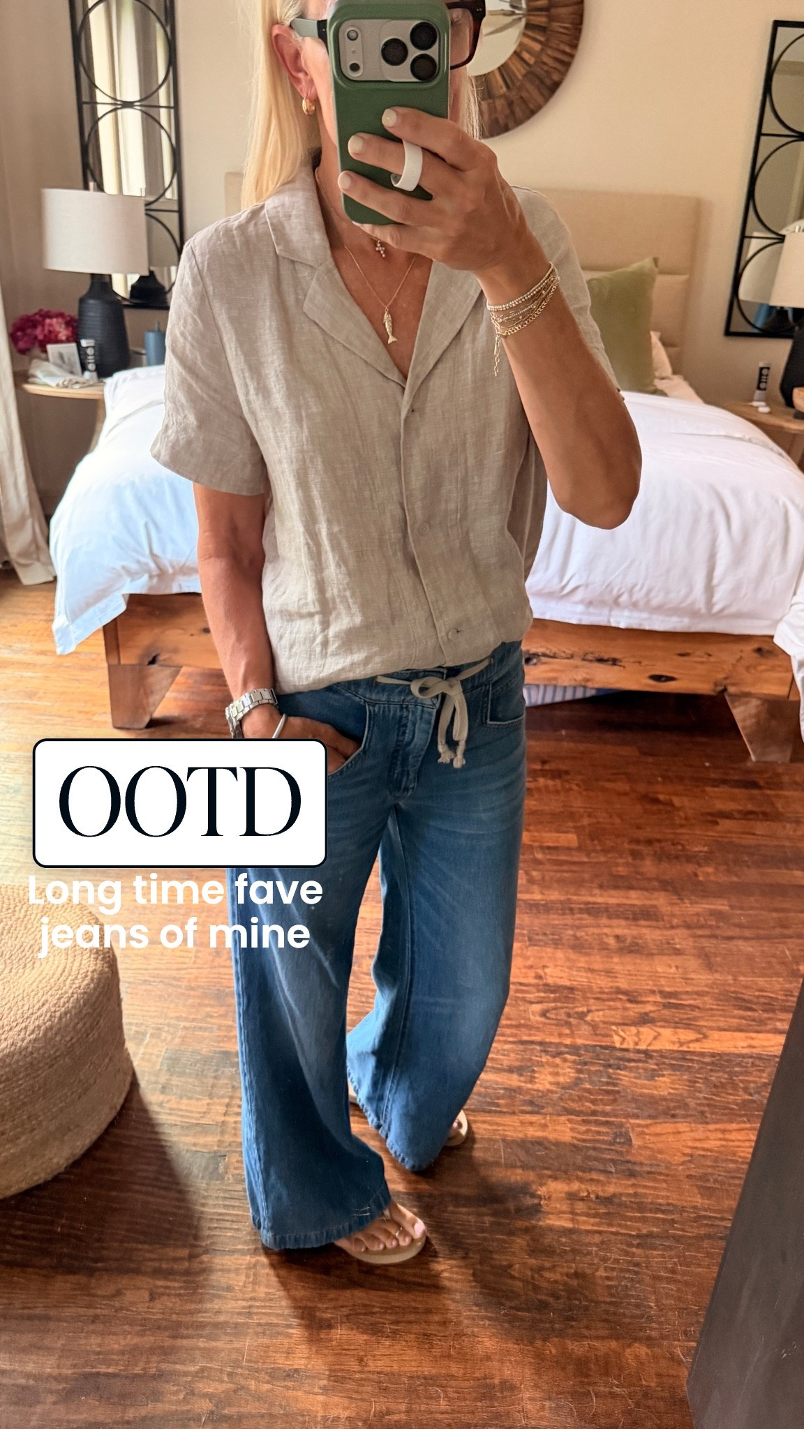 These are Jeans. I reach for very often! Happy that they are still in stock.
Very comfortable the fit is true to size., wearing 27￼

And this linen top is a go to as well. It is linen and so well priced. ￼

@Anthropologie @Quince

#LTKootd #LTKOver40 #LTKmomlife