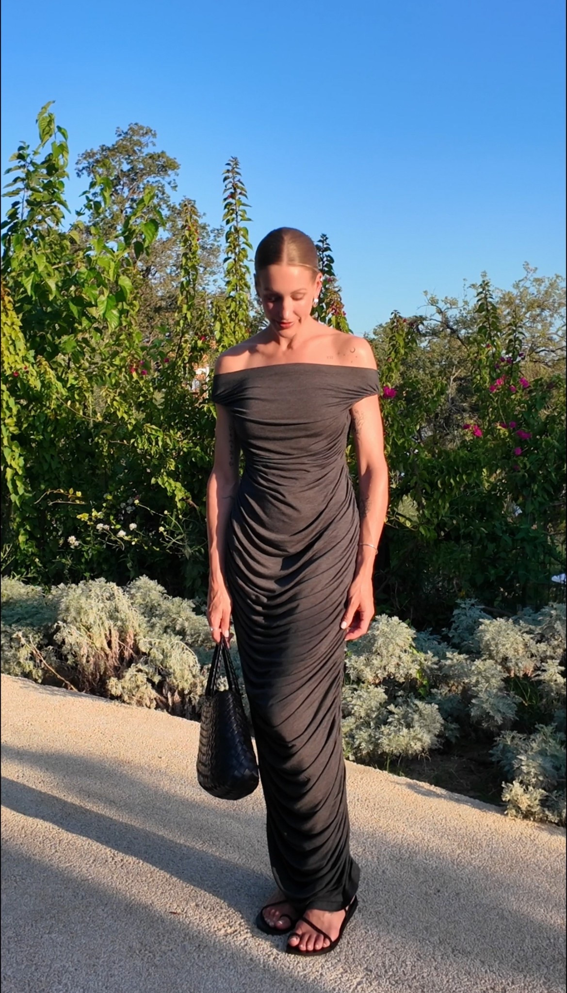 Holiday dress - evening dress - Norma kamali ruched maxi dress - date night - vacation outfit - Ancient Greek sandals - MyTheresa Sale - Dragon Diffusion Santa Croc Tote small - Corfu Greece holiday

#LTKsummer #LTKdresses #LTKsale