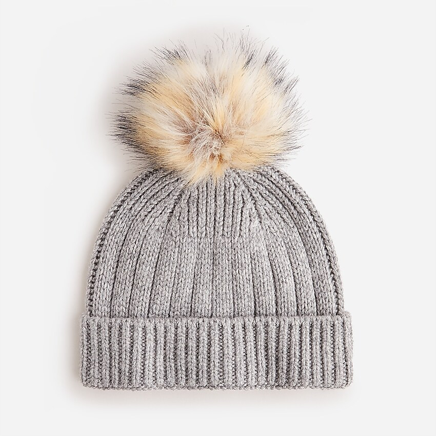 Ribbed pom-pom beanie | J. Crew US