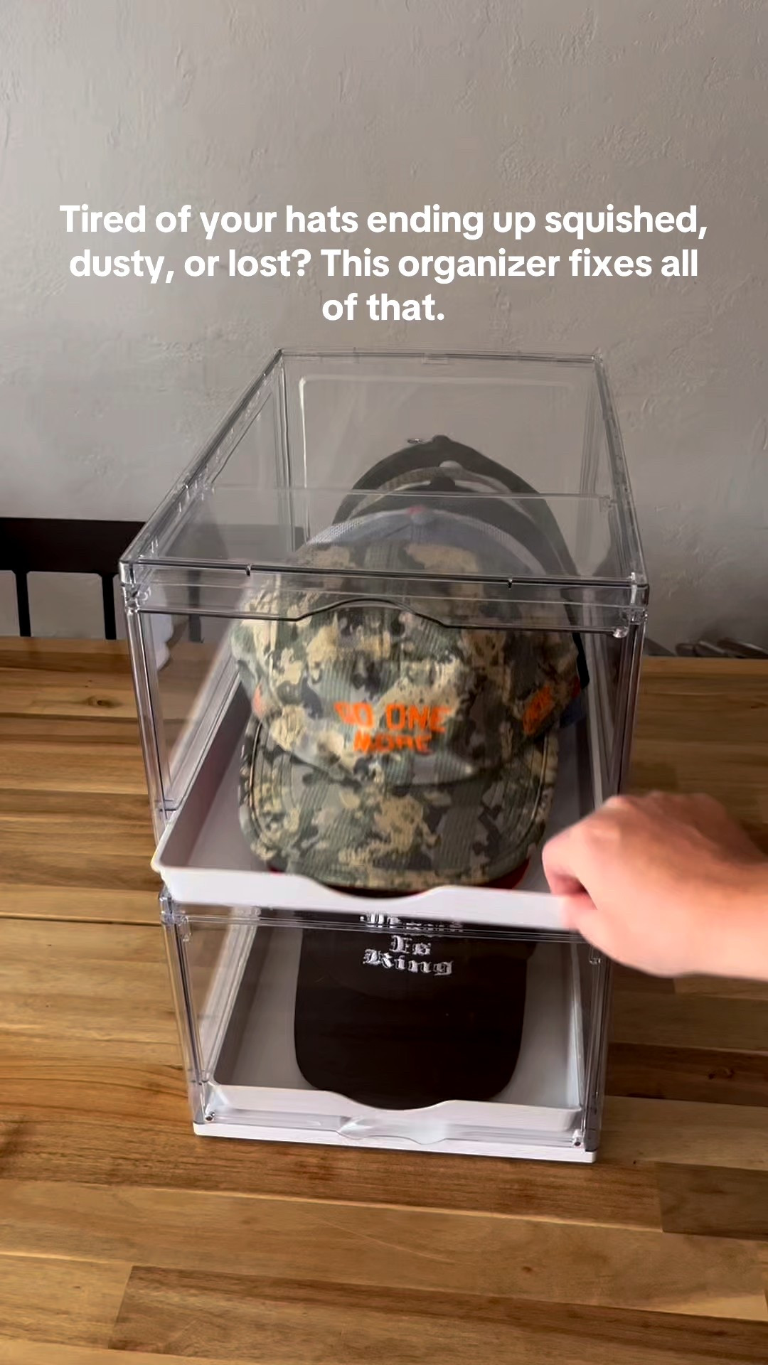 My husband and son‘s hats were getting so dusty, even when we moved them to the top of the closet… this is such a great solution to keep everything in one place and keep them dust free!



#LTKFamily #LTKHome #LTKFindsUnder50