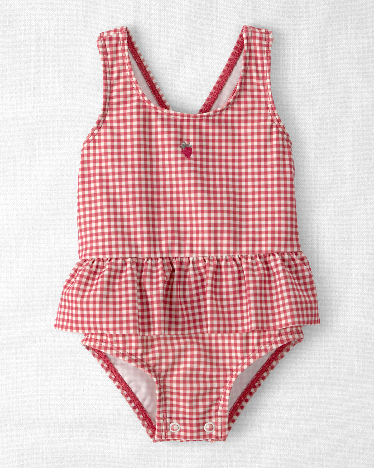 Baby Girl Recycled Swimsuit in Red Gingham | Carter's Inc