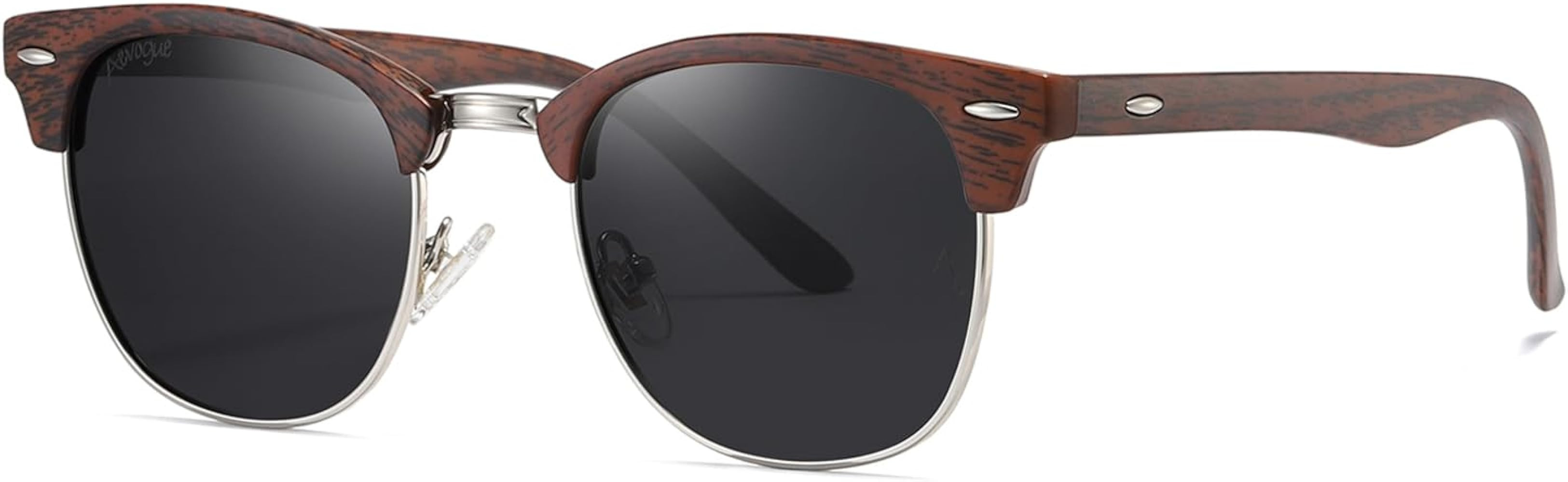 AEVOGUE Polarized Sunglasses For Women And Men Semi Rimless Frame Retro Sun Glasses AE0369 | Amazon (US)